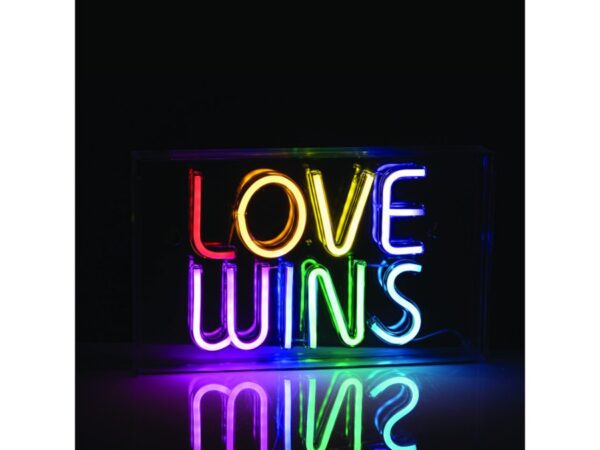 LOVE WINS 120 NEON LED ΛΑΜΠ USB ΚΑΛ 2m ΠΟΛΥΧΡΩΜΑ IP20 31*4,6*19cm 2m ΚΑΛ