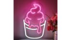 Φωτιστικό neon με βάση plexiglass Cupcake με διακόπτη on/off  & καλώδιο usb