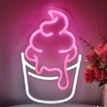 Φωτιστικό neon με βάση plexiglass Cupcake με διακόπτη on/off  & καλώδιο usb