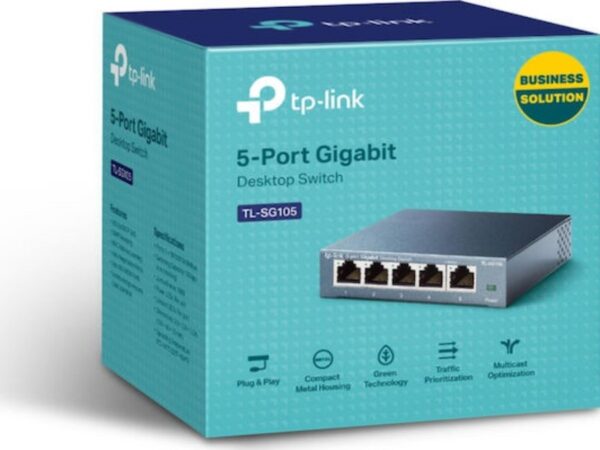 TP-LINK TL-SG105 v5 Unmanaged L2 Switch με 5 Θύρες Gigabit (1Gbps) Ethernet