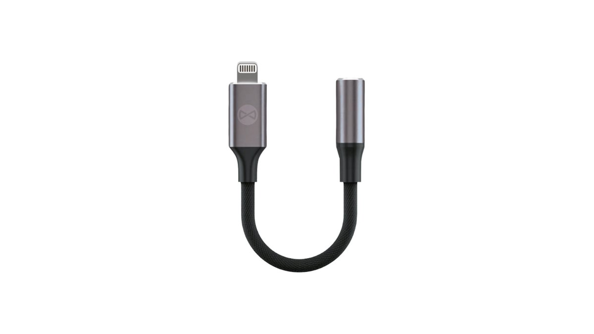 67af2c5089f6b4551b29f213 Forever adapter audio AJL-01 jack 3,5 mm - Lightning black - Image 1