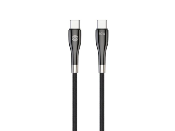 Forever Sleek cable USB-C - USB-C 1,0 m 60W black