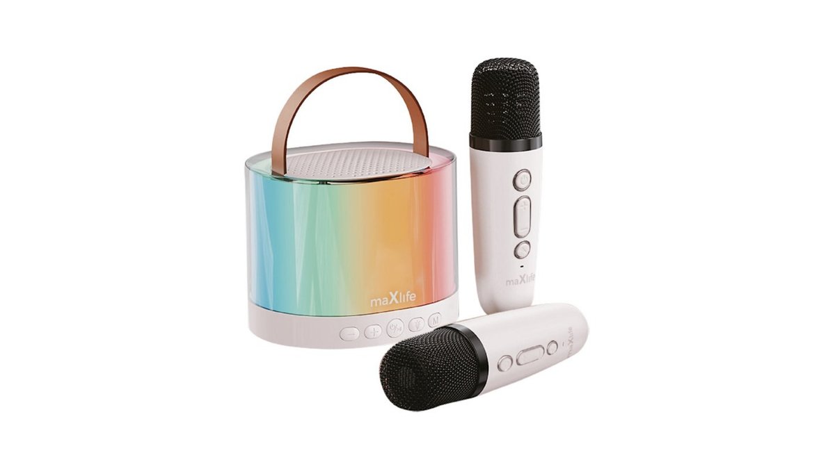 67af2fb389f6b4551b29f2db Maxlife Bluetooth ηχείο καραόκε MXKS-200 λευκό - Image 1