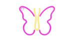 Neon LED Light BUTTERFLY pink usb/μπαταρίας με διακόπτη on off