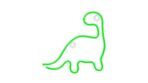Φως νέον LED DINOSAUR πράσινο usb/μπαταρίας με διακόπτη on off