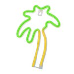 Φωτιστικό νέον LED PALM πράσινο πορτοκαλί  usb/μπαταρίας με διακόπτη on off