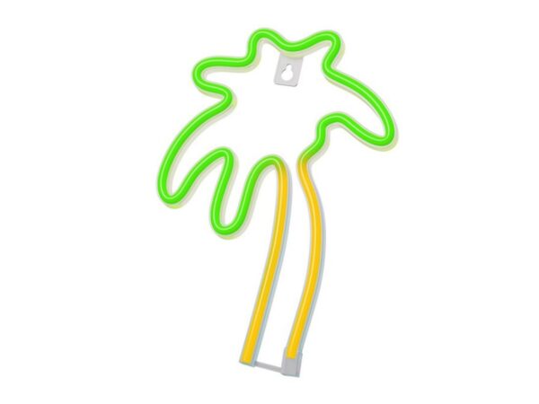 Φωτιστικό νέον LED PALM πράσινο πορτοκαλί  usb/μπαταρίας με διακόπτη on off