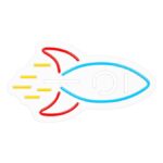 Neon PLEXI LED ROCKET πολύχρωμο usb με dimmer