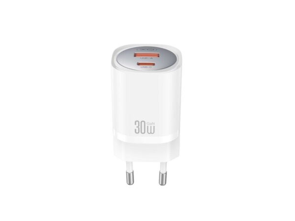 XO wall charger CE21 PD 30W 1x USB-C 1x USB white