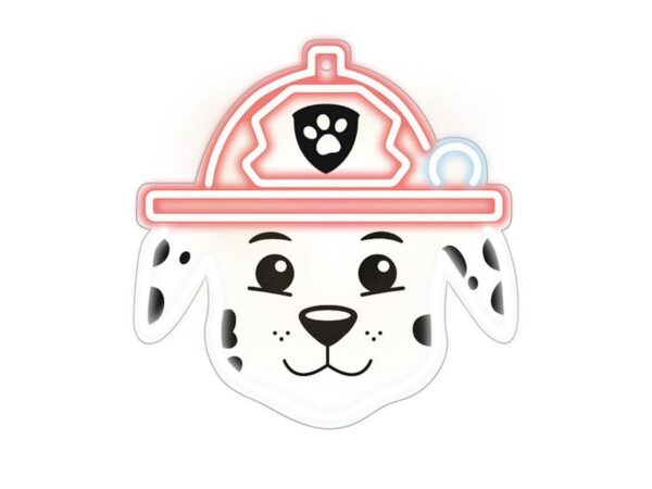 Hanging neon LED Paw Patrol on plexiglass - Marshall usb  με διακόπτη dimmer