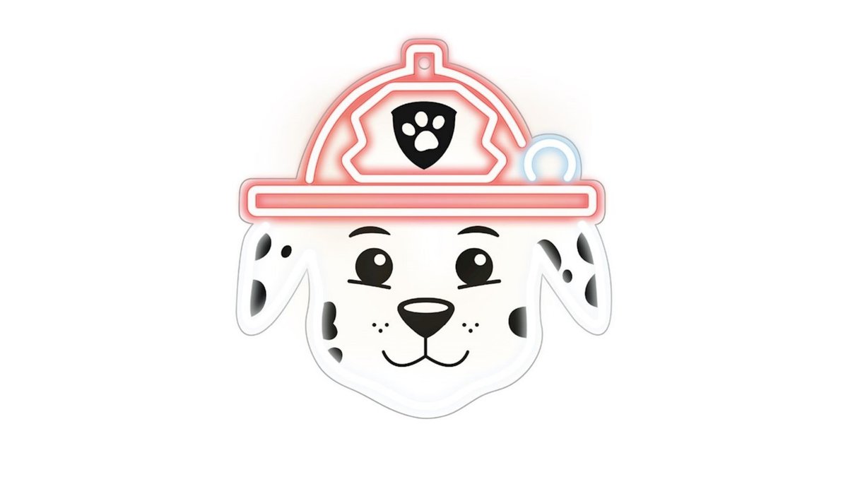 67b312d8b6b7de2eca592b7f Hanging neon LED Paw Patrol on plexiglass - Marshall usb με διακόπτη dimmer - Image 1