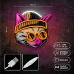 Neon ART LED CAT DREAMER multicolor usb με διακόπτη on off & dimmer