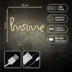 Neon LED Light HOME warm white Bat + USB  με διακόπτη on off