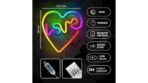 RGB LED LOVE IN HEART NEON με κοντρόλ dimmer rgb & music sync