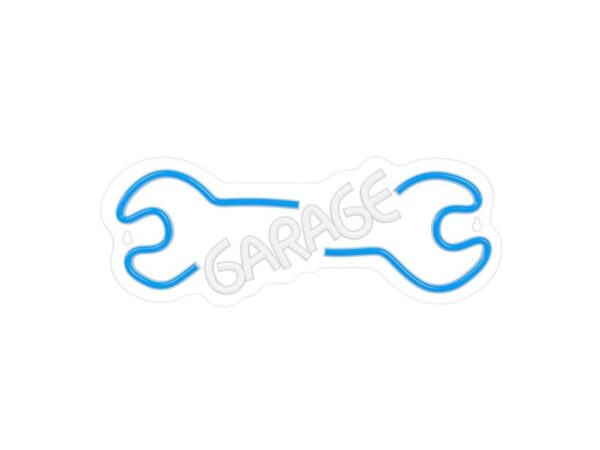 Neon PLEXI LED GARAGE blue white usb με διακόπτη on off & dimmer