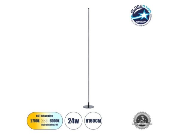 Επιδαπέδιο Φωτιστικό LED CCT 24W 2640lm 200° AC 220-240V - Εναλλαγή Φωτισμού μέσ