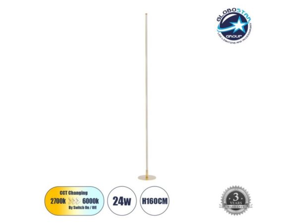 Επιδαπέδιο Φωτιστικό LED CCT 24W 2640lm 200° AC 220-240V - Εναλλαγή Φωτισμού μέσ
