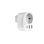 Devia πρίζα PD φορτιστής 20W 1x USB-C 2x USB 3A λευκό
