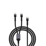Καλώδιο Devia 2in1 Extreme EC648 USB-C + USB-C - Lightning 1,2 m 3A μαύρο