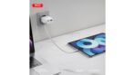 XO φορτιστής τοίχου CE31 1x USB 1x USB-C 30W λευκό με ανασυρόμενο καλώδιο USB-C - Image 2