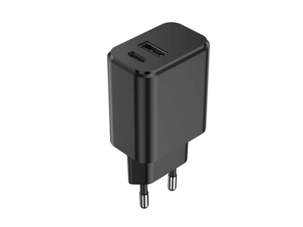 Setty charger 1x USB + USB-C 3A 20W black