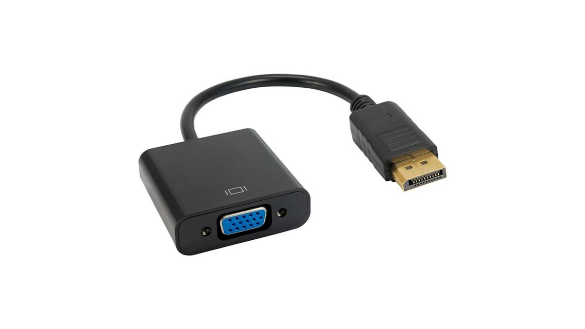 67cebdd48df525635d5e0fde Akyga converter adapter with cable DisplayPort (m) / VGA (f) 15cm - Image 1