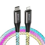 Καλώδιο BWOO 27W X279C-L USB-C σε αστραπή με πολύχρωμο φως RGB