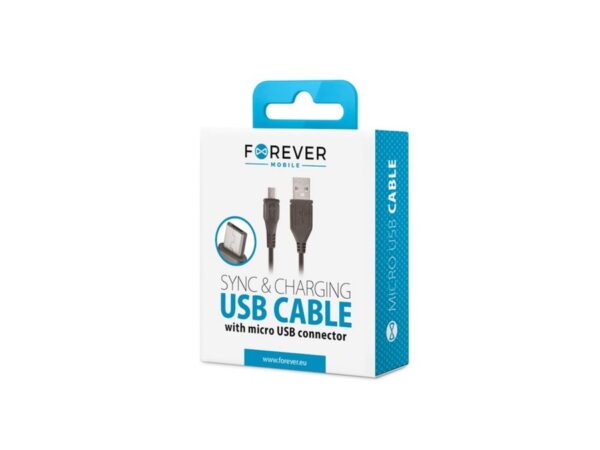 Forever cable USB - microUSB 1,0 m 1A black