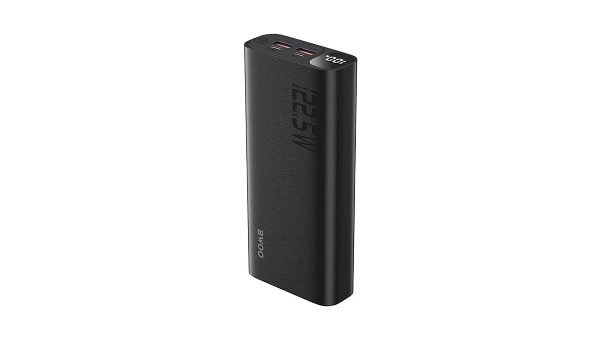 67cec8cdbcb2f443170d861d BWOO 22,5W 20000 mAh power bank with LCD screen, black - Image 1