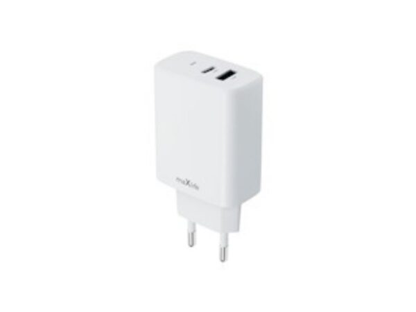 Maxlife MXTC-10-20AC Φορτιστής PD QC 1x USB-C 1x USB 20W λευκό