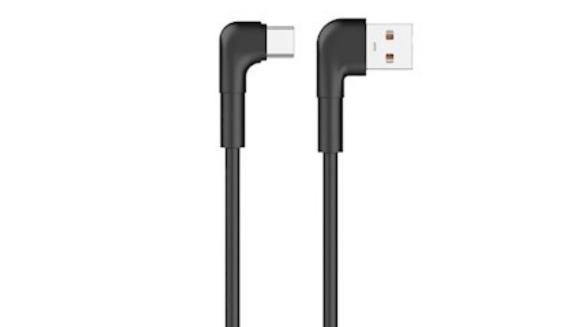 67e13d72149a6079e5cee570 Maxlife MXUC-09 γωνιακό καλώδιο USB - USB-C 1,0 m 3A μαύρο - Image 1