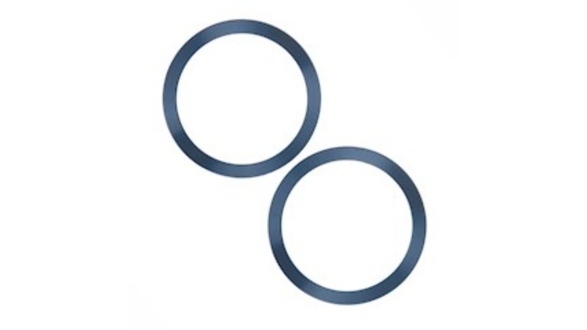 67e13e73043b8c232996a805 Metal Ring (2 in set) navy blue - Image 1