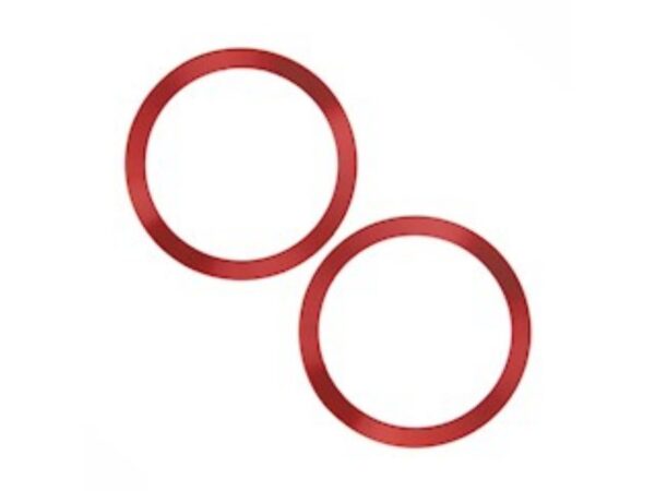 Metal Ring (2 in set) red