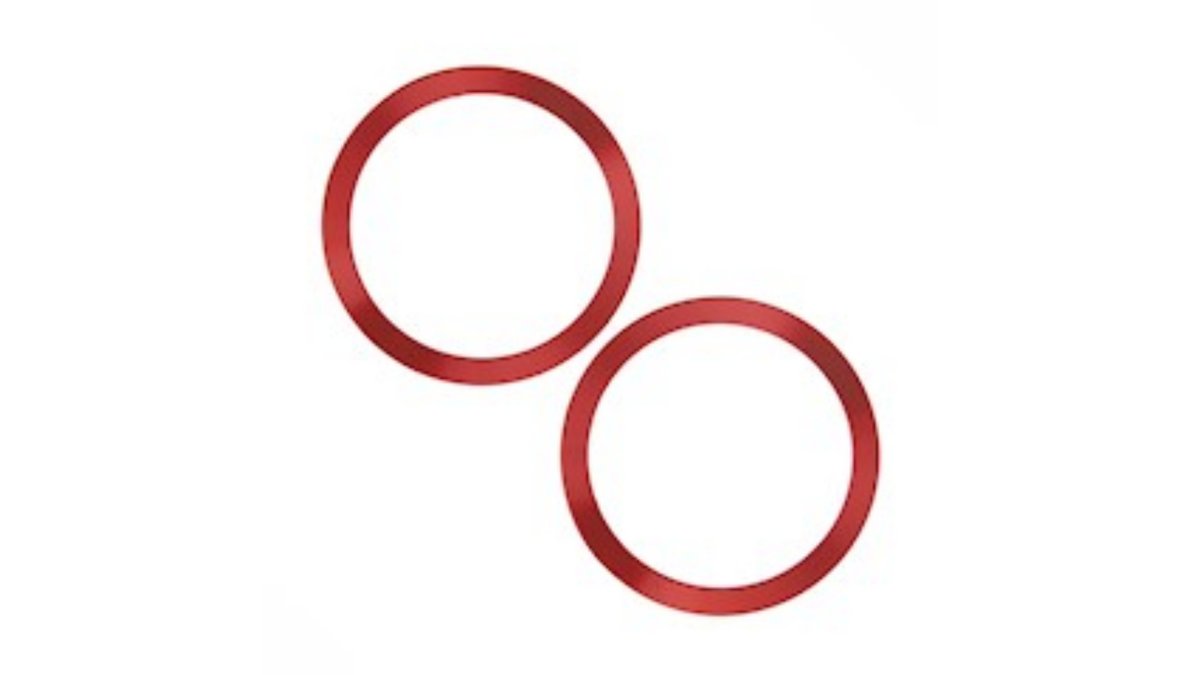 67e13ecd149a6079e5cee5a0 Metal Ring (2 in set) red - Image 1