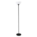 Aca Table Φωτιστικό Δαπέδου Υ172xΜ28εκ. με Ντουί για Λαμπτήρα E27 Μαύρο