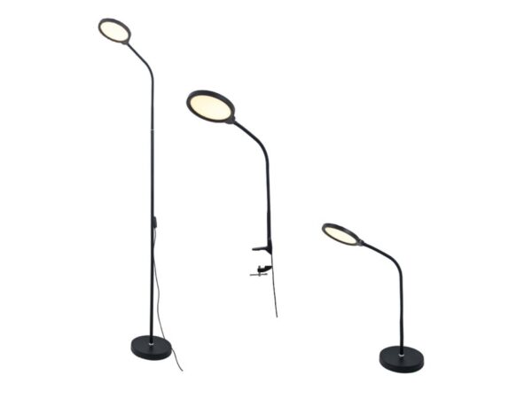 LED ΓΡΑΦΕΙΟΥ 3 IN 1 10W ΜΑΥΡΟ ABS+ΑΛΟΥΜΙΝΙΟ CCT STEP DIMMABLE 32Χ40Χ7 STEFAN