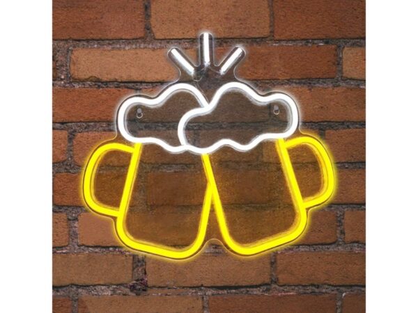 NEON LED STRIPS BEER GLASSES neon@background|USB ΚΑΛΩΔΙΟ 1mt|5V|400x15x365