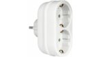 ΑΝΤΑΠΤOΡΑΣ ΤΥΠΟΥ — SCHUKO → 2Θ SCHUKO max:3680W IP20 ΜΑΥΡΟ/ΑΣΠΡΟ