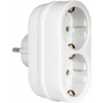 ΑΝΤΑΠΤOΡΑΣ ΤΥΠΟΥ — SCHUKO → 2Θ SCHUKO max:3680W IP20 ΜΑΥΡΟ/ΑΣΠΡΟ