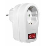 ΑΝΤΑΠΤOΡΑΣ ΜΕ ΔΙΑΚ. SCHUKO → 1Θ SCHUKO max:3680W IP20 ΛΕΥΚΟ/ΜΑΥΡΟ