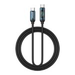 BWOO Πλεκτό καλώδιο USB-C - lighting 1m 60W με κινούμενο φωτισμό μαύρο