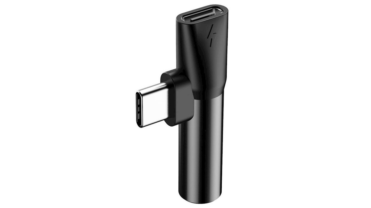 67f9367e4c92ea2cbf06a78b Προσαρμογέας Baseus L41 USB-C σε USB-C - jack 3,5 mm μαύρο - Image 1