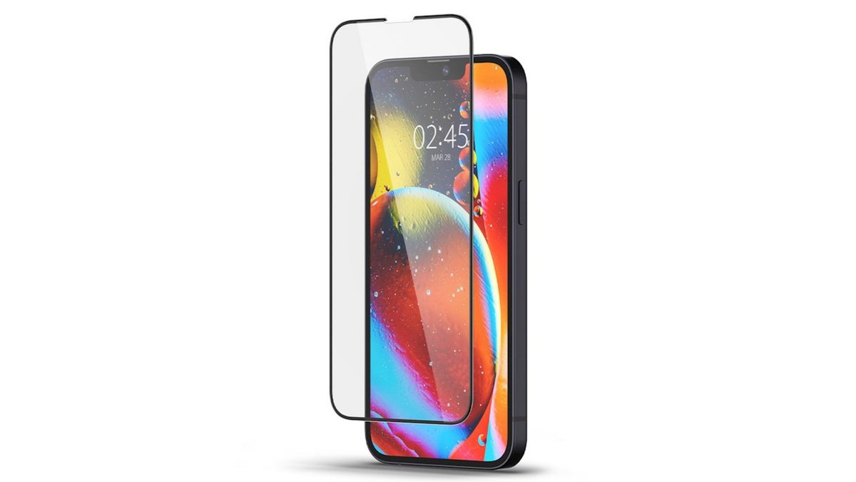 67f9484c5e06813d121125a7 Spigen tempered glass Glas.TR Slim FC for iPhone 13 / 13 PRO / 14 / 16E 6,1 - Image 1