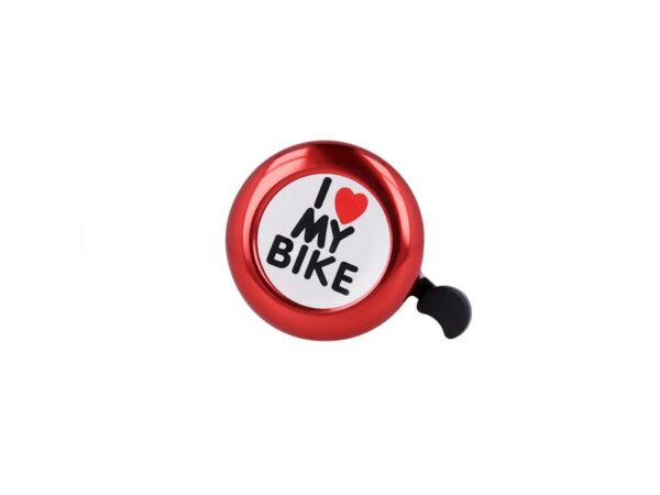 Bike bell I love my bike red