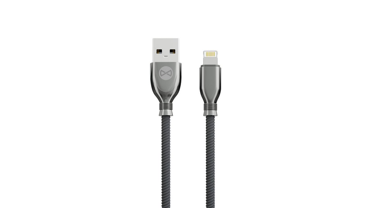 680f50840b43fc2a1c010790 Forever Tornado cable USB - Lightning 1,0 m 3A black - Image 1