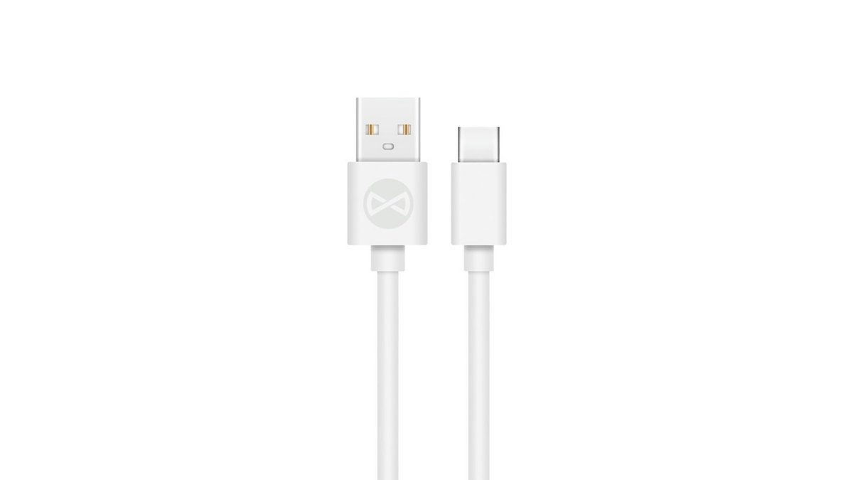 680f576a37ab058cca26e29f Καλώδιο Forever USB - USB-C 1,0 m 3A λευκό - Image 1