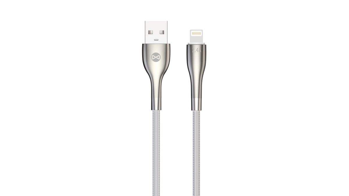 680f580561c0cdff9b128a85 Καλώδιο Forever Sleek USB - Lightning 1,0 m 2,4A λευκό - Image 1