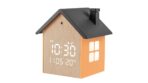 LIFE TINY HOUSE BLACK Ψηφιακό ρολόι / ξυπνητήρι σπιτάκι, με οθόνη LED και φωτάκι