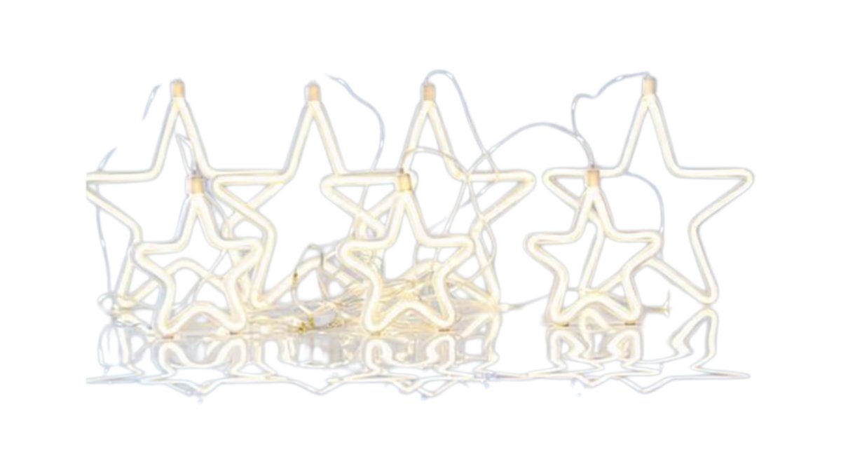 68ef2ba3402d917b80ad8caa ΚΟΥΡΤΙΝΑ, 47 MINI LED, 27V ADAPTOR, 4 ΜΕΓΑΛΑ 18cm & 3 ΜΙΚΡΑ 14cm ΑΣΤΕΡΙΑ NEON Φ., 4 ΕΠΕΚΤΑΣΕΙΣ ΕΩΣ 3 ΣΕΤ, ΑΣΗΜΙ ΧΑΛΚΙΝΟ ΚΑΛΩΔΙΟ, ΘΕΡΜΟ ΛEΥΚΟ LED & ΘΕΡΜΗ ΛΕΥΚΗ NEON Φ. (H108 x W150cm), LEAD WIRE 3m, IP44 - Image 1