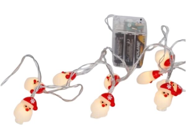 ΣΕΙΡΑ, 10 LED 5mm, ΑΓΙΟΣ ΒΑΣΙΛΗΣ, ΜΠΑΤΑΡΙΑΣ 3xAA, ΧΡΟΝΟΔΙΑΚΟΠΤΗ, ΔΙΑΦΑΝΟ PVC ΚΑΛΩΔΙΟ, ΘΕΡΜΟ ΛΕΥΚΟ LED ΑΝΑ 15cm, ΠΡΟΕΚΤΑΣΗ ΠΑΡΟΧΗΣ 30cm, IP20
